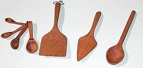 carved wooden spoons