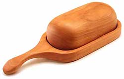 Wood Covered Butter Dish