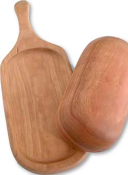 covered wood butter diish