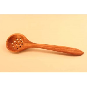 Harvest Wood Straining Spoon 10 inch